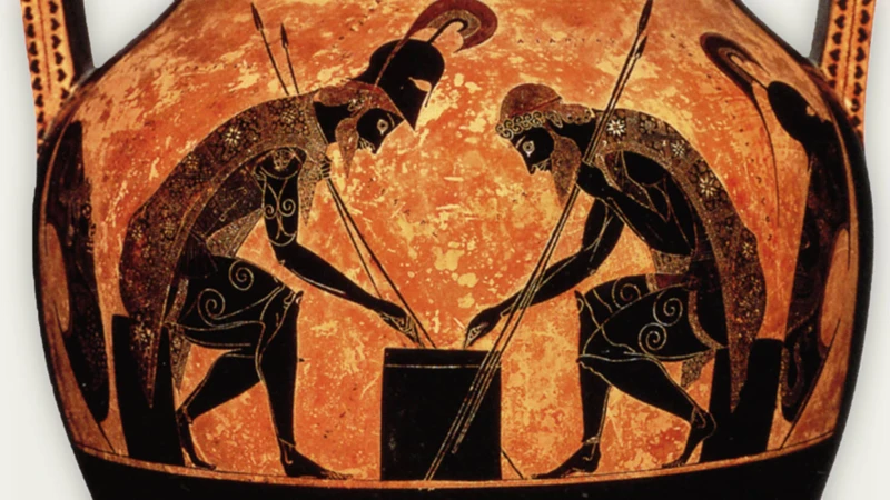 Depiction Of Mythical Heroes On Pottery
